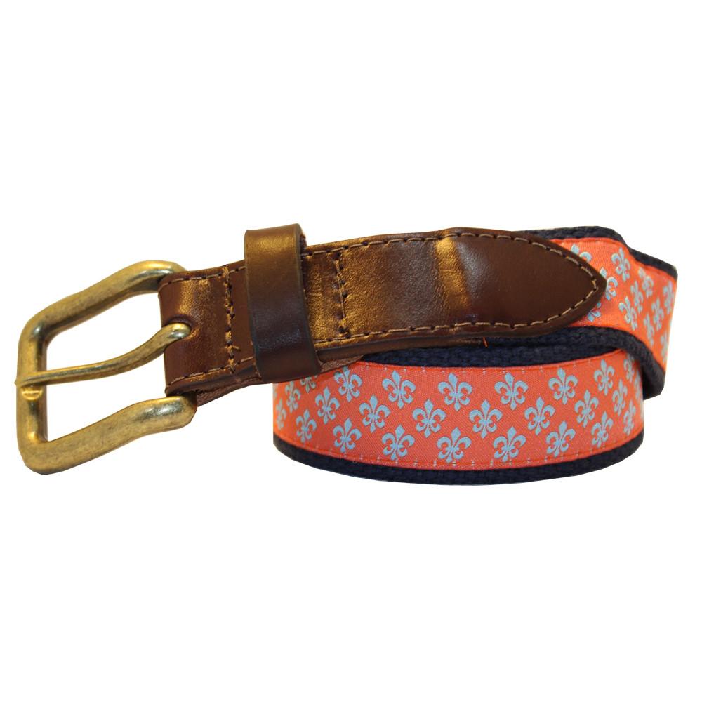 Étouffée Orange Mini Fleur de Lis Club Belt