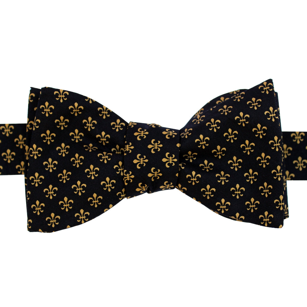 Black Boys' Fleur de Lis Bow Tie