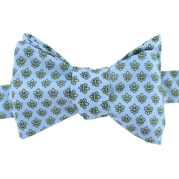 Gulf Blue Boys' Fleur de Lis Bow Tie