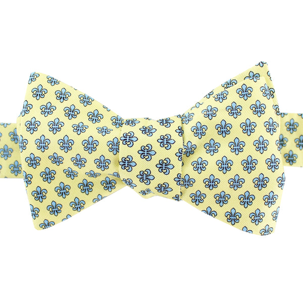 King Cake Yellow Boys' Fleur de Lis Bow Tie