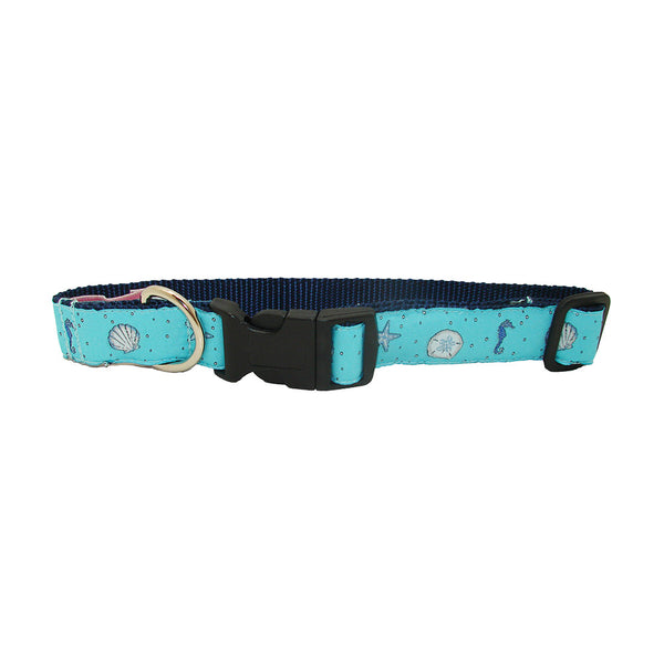Caribbean Blue Sea Critter Dog Collar
