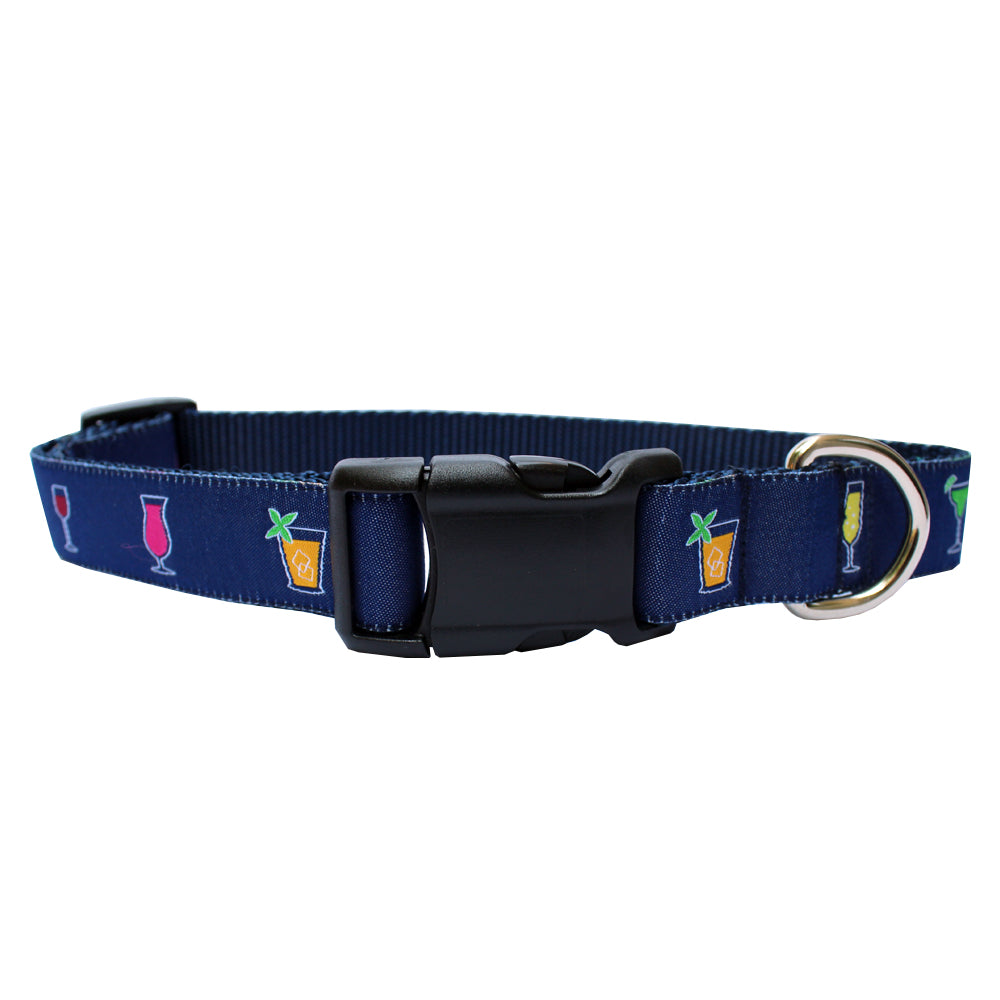 Midnight Navy Happy Hour Dog Collar