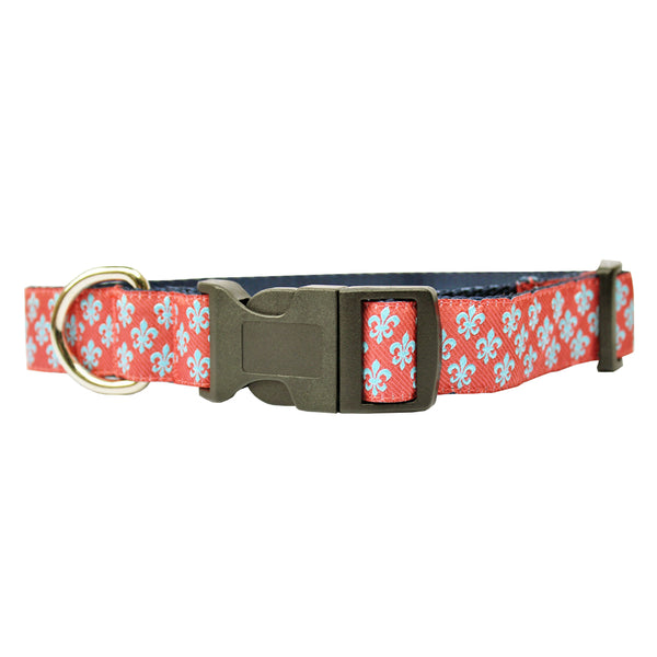 Étouffée Orange Mini Fleur de Lis Dog Collar