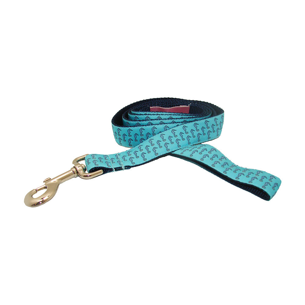 Caribbean Blue Seahorse Dog Leash