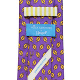 NOLA Couture x Haspel Regal Purple Football Skinny Tie