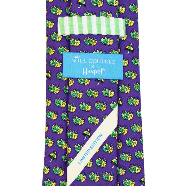 NOLA Couture x Haspel Mardi Gras Masks Extra Long Tie