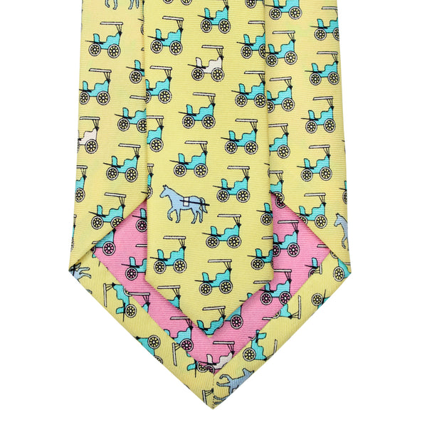 King Cake Yellow Horse & Buggy Tie