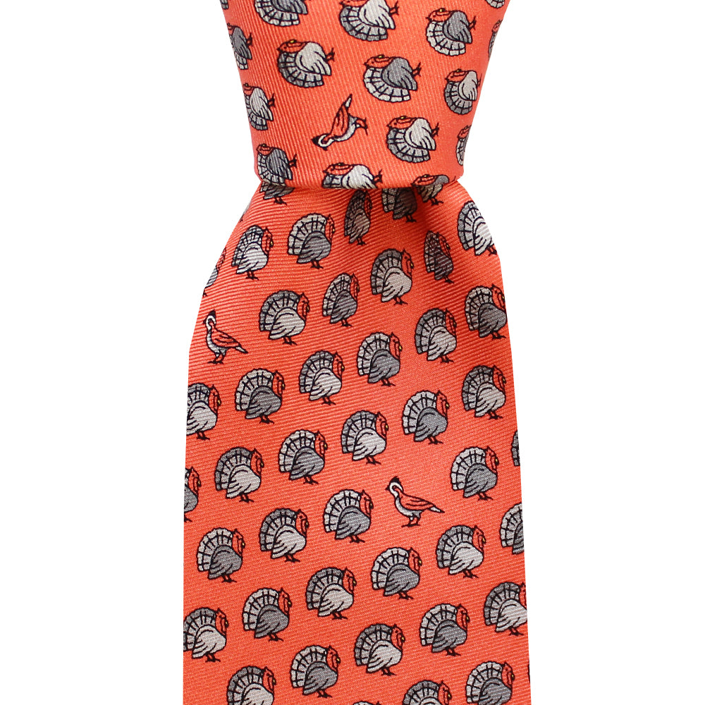 Turkey & Quail Skinny Tie