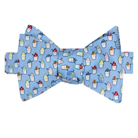 Gulf Blue Snoball Bow Tie