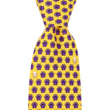 Tiger Eye Gold Tiger & Paw Skinny Tie