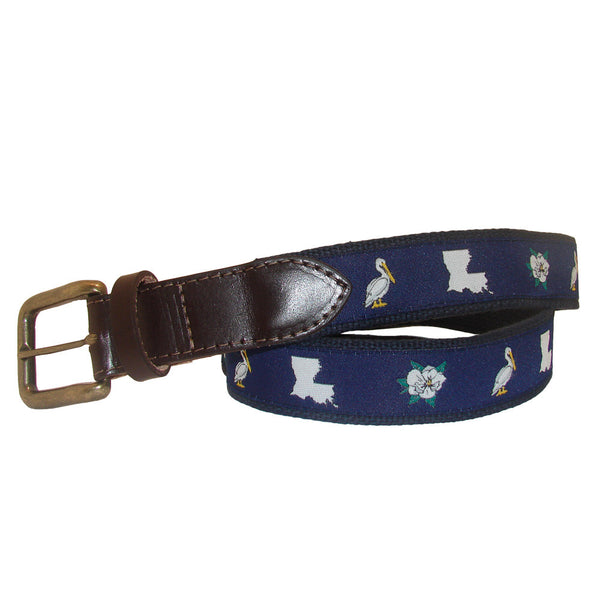 Midnight Navy Louisiana Club Belt