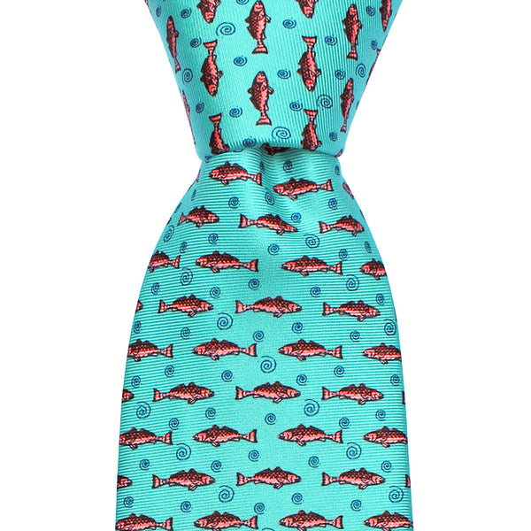 NOLA Couture x Alex Beard Caribbean Blue Extra Long Redfish Tie