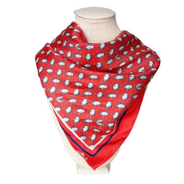 Etouffee Orange Mini Oyster Silk Bandana