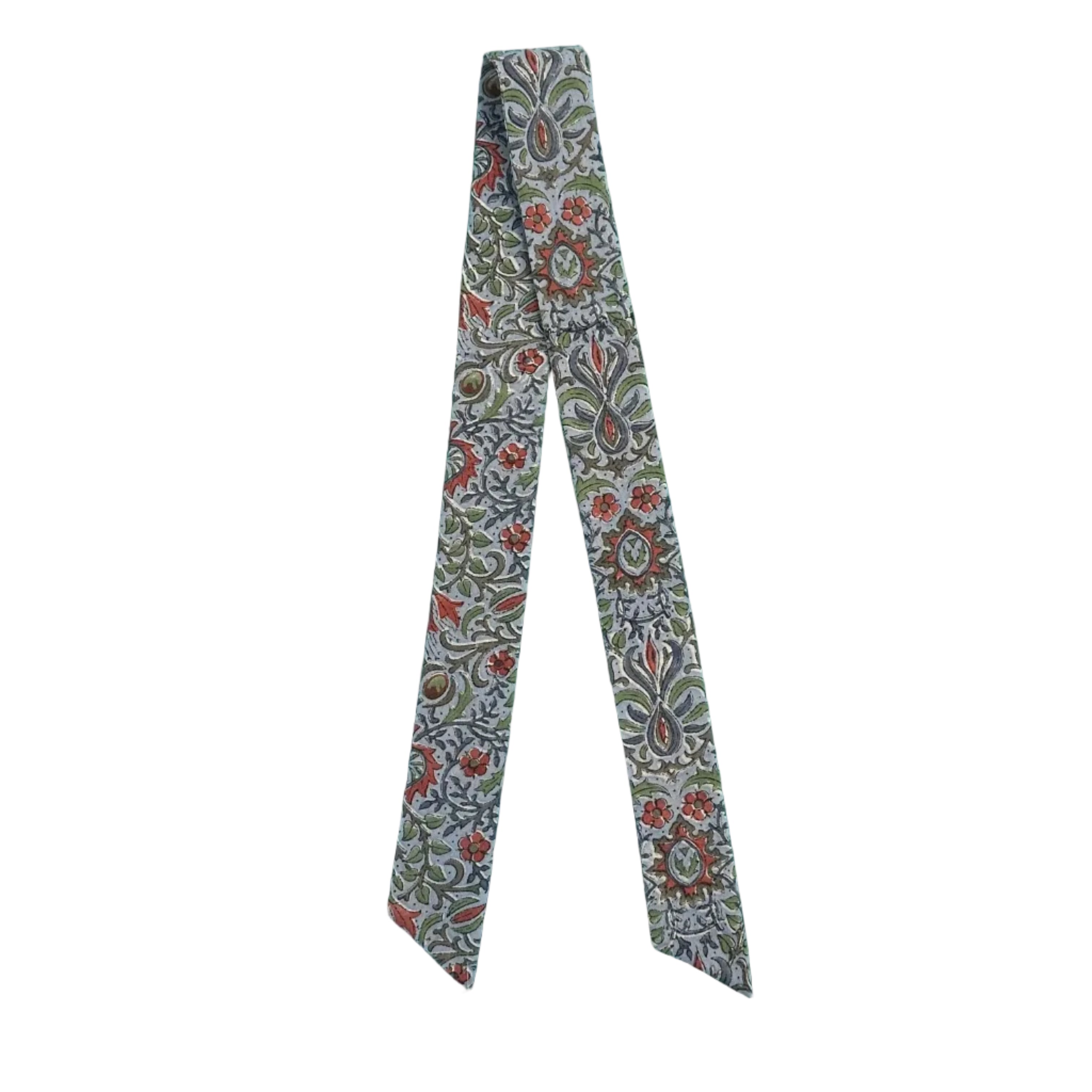 Floral Block Print Cotton Twilly