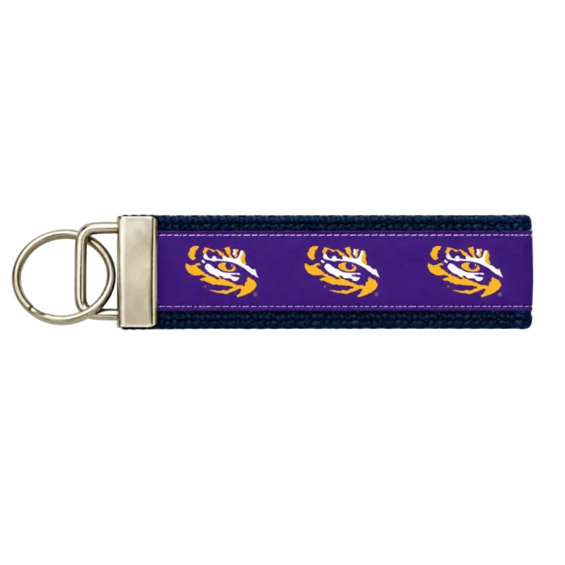 LSU Eye of the Tiger Purple Key Fob