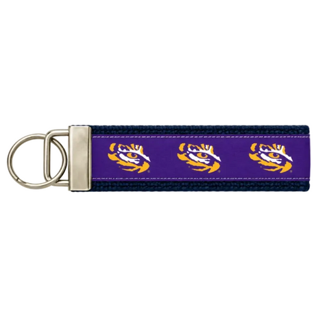LSU Eye of the Tiger Purple Key Fob