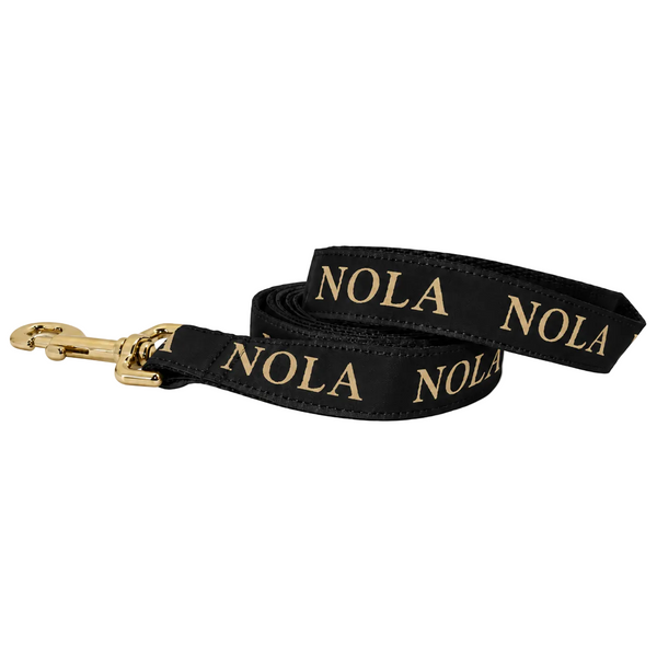 Black NOLA Dog Leash