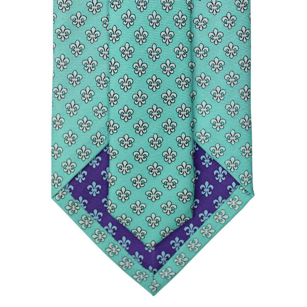 Sea Breeze Blue Fleur de Lis Tie