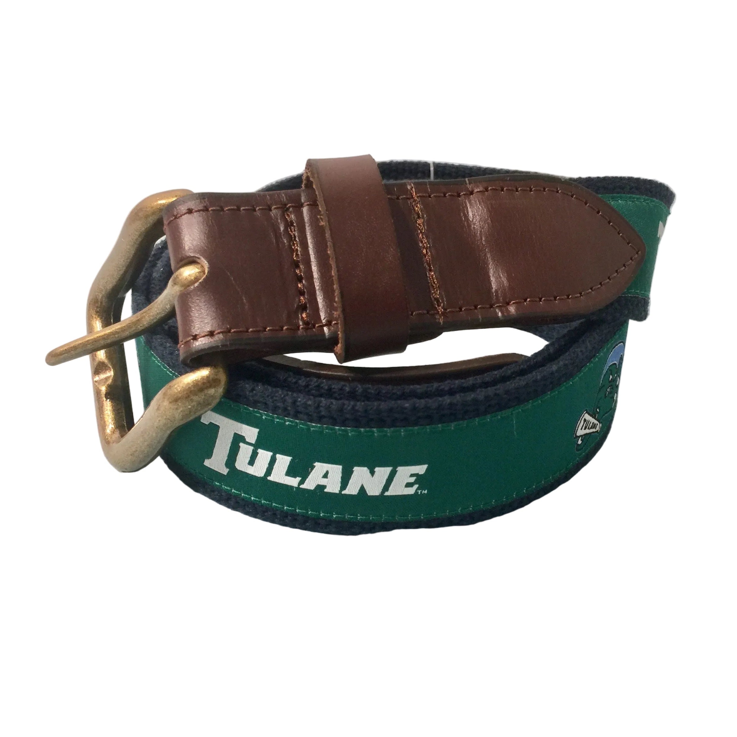 Tulane Green Angry Wave Club Belt