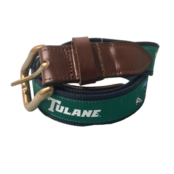 Tulane Green Angry Wave Club Belt
