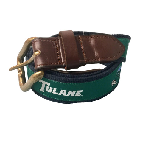 Tulane Green Angry Wave Club Belt