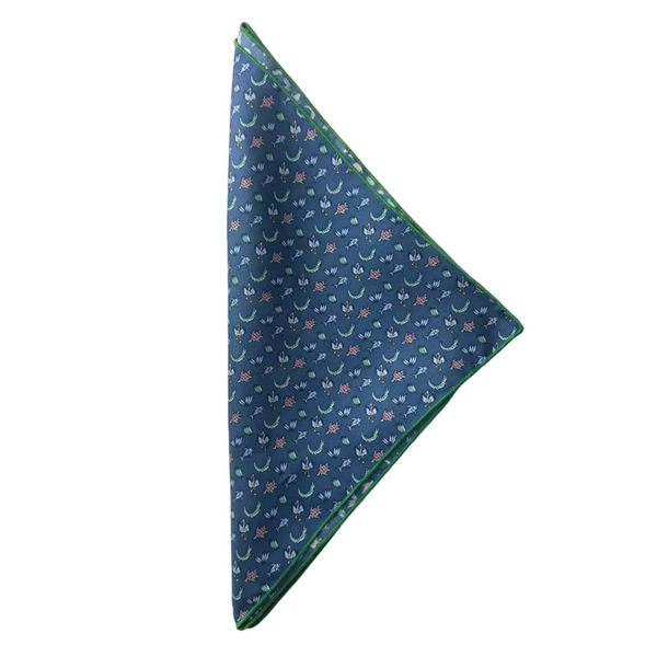 Alex Beard's "Under the Sea" Navy Silk Bandana