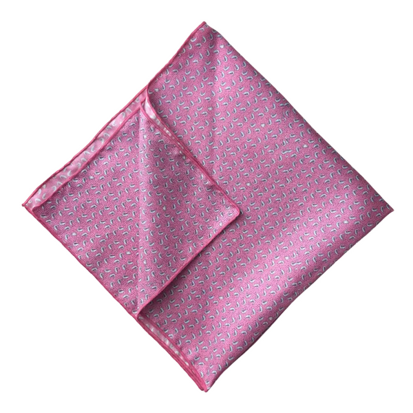 Shrimp and Grits Pink Silk Bandana