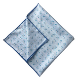 Gulf Oysters Gulf Blue Silk Bandana