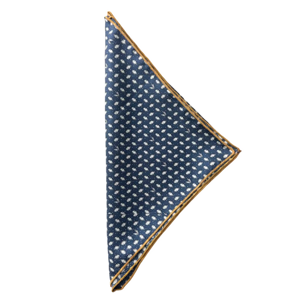 Mini Oysters Navy Silk Bandana