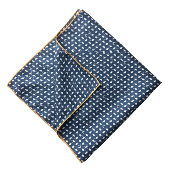 Mini Oysters Navy Silk Bandana