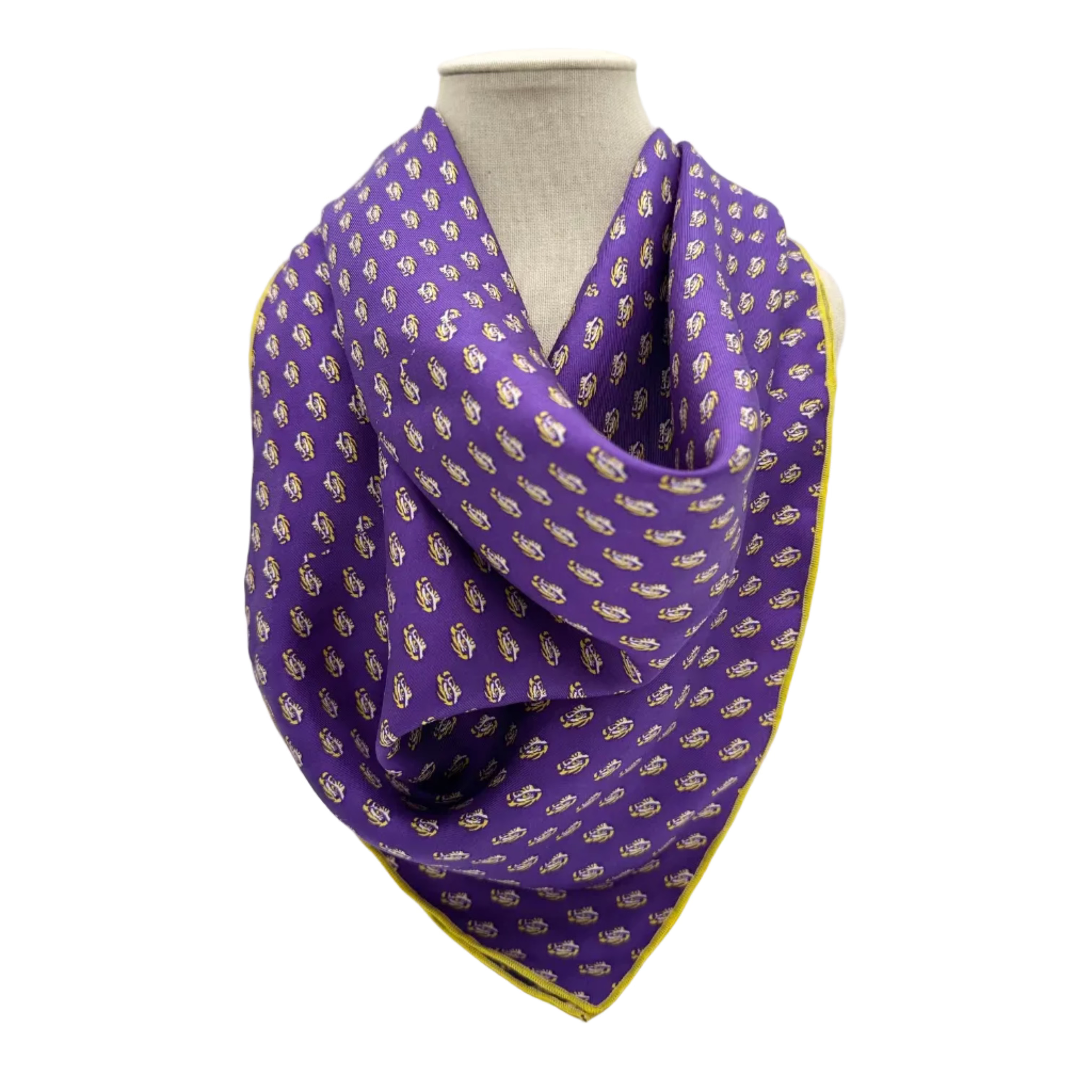 Eye of the Tiger Purple Silk Bandana