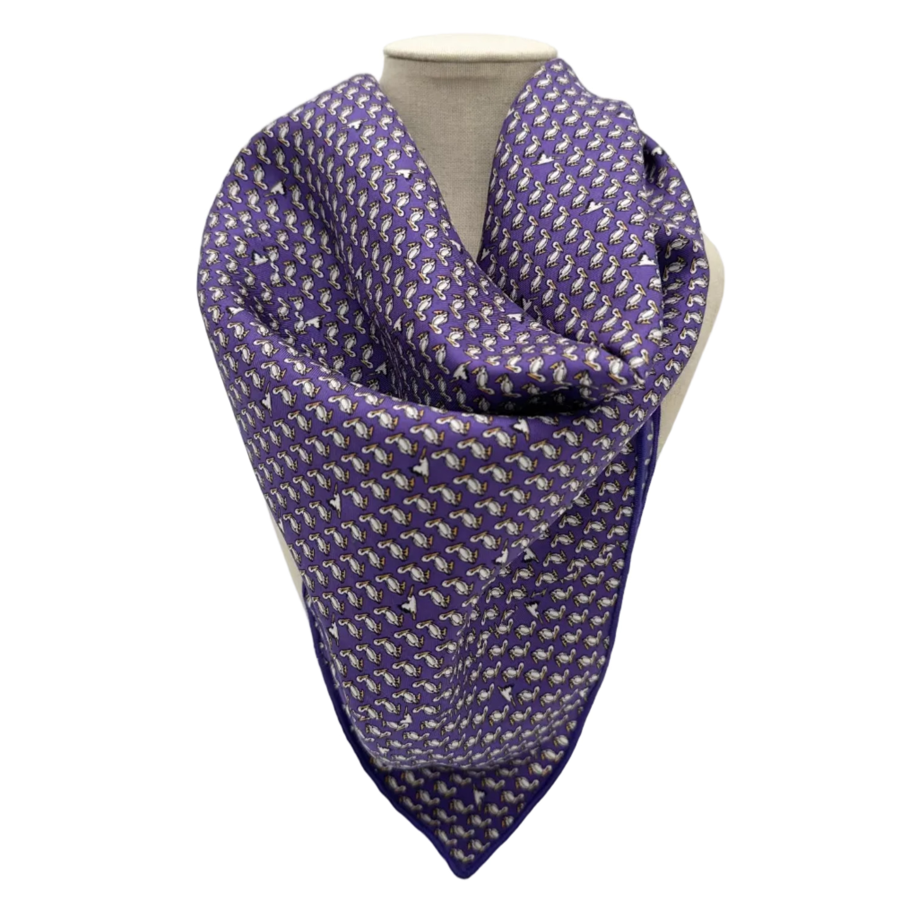 Pelican Purple Silk Bandana