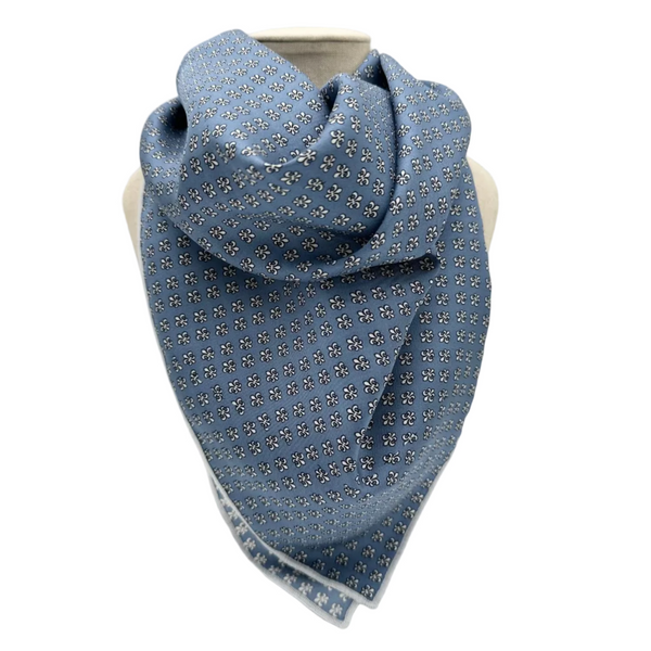 Fleur de Lis NOLAnavy Silk Bandana