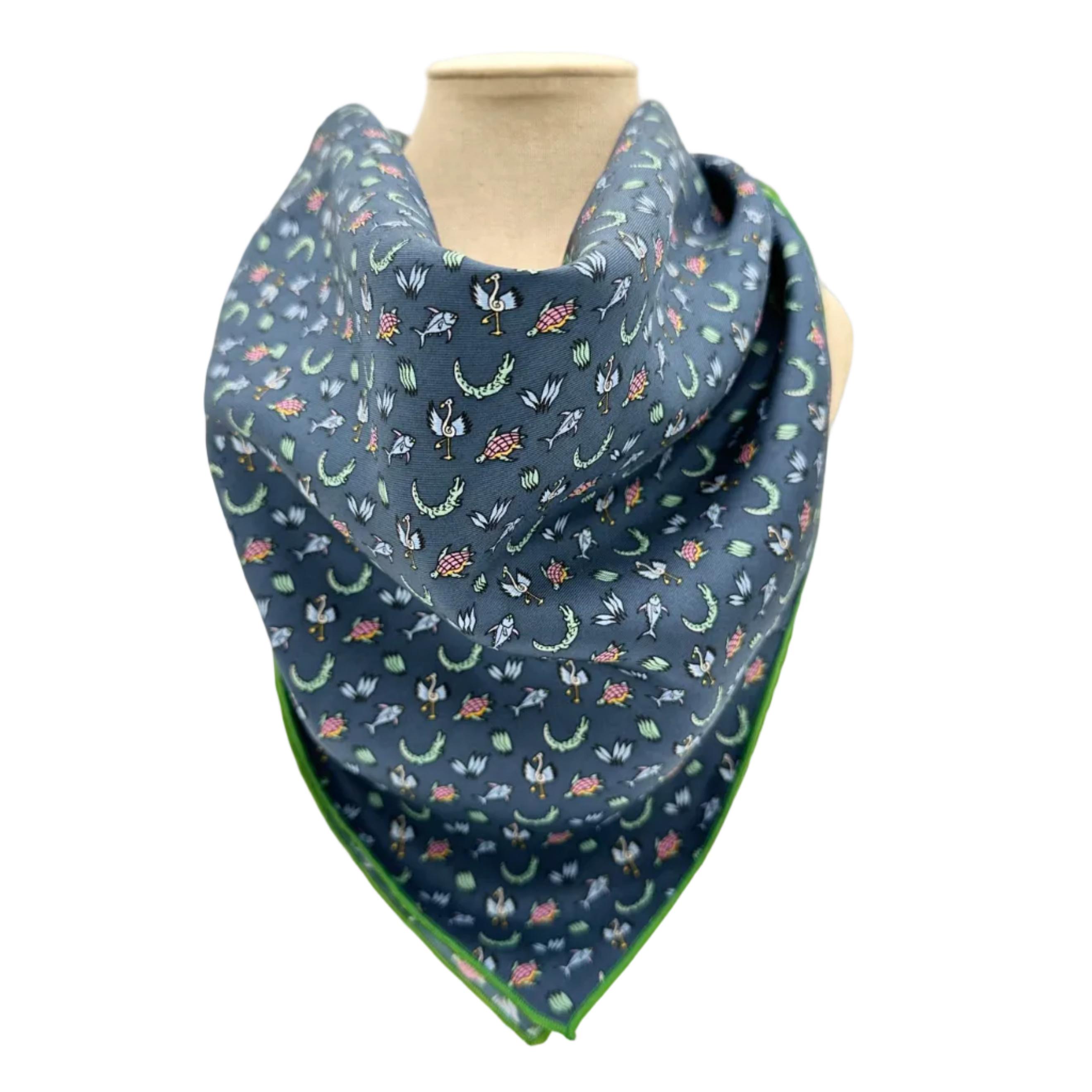 Alex Beard's "Under the Sea" Navy Silk Bandana