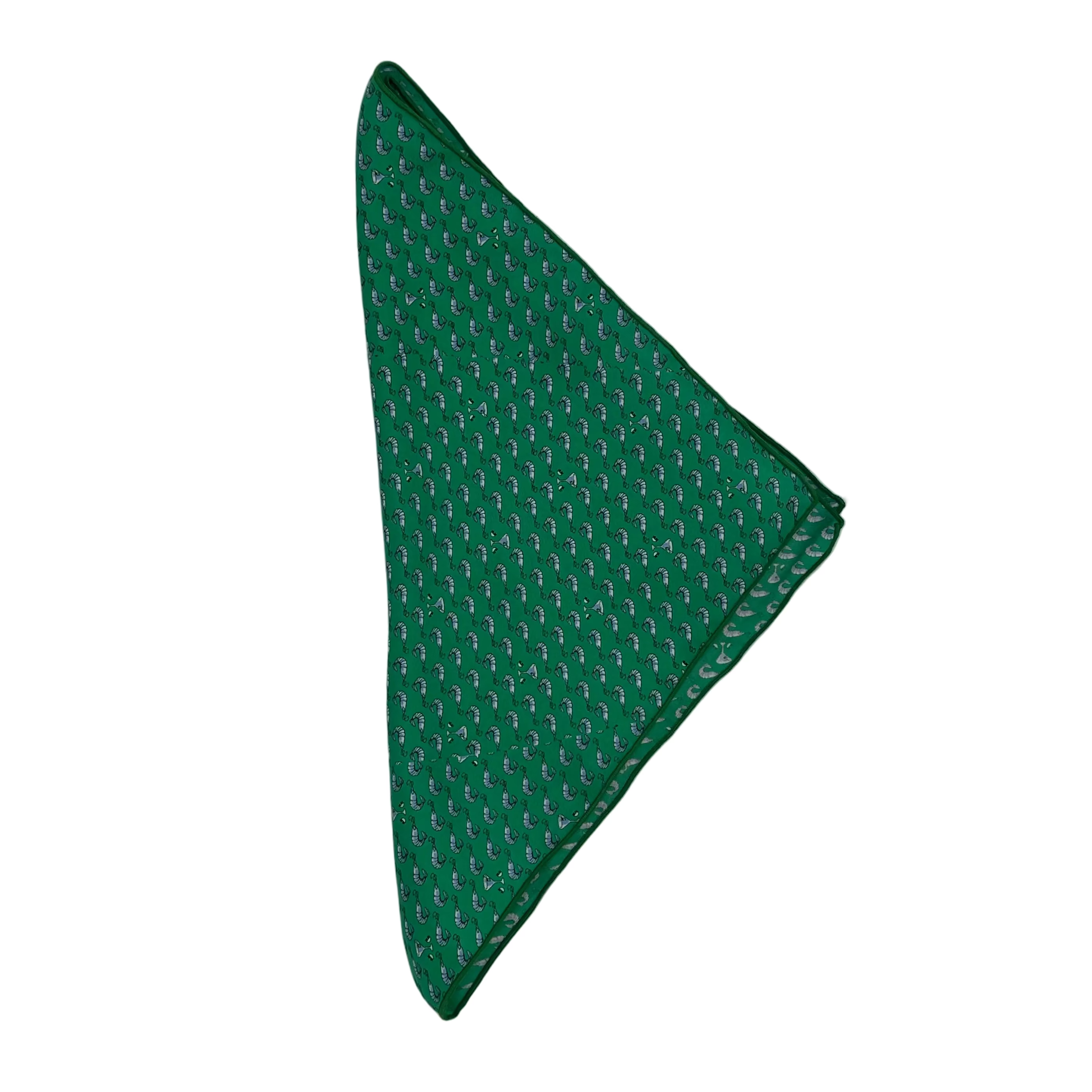 Shrimp Cocktail Green Silk Bandana