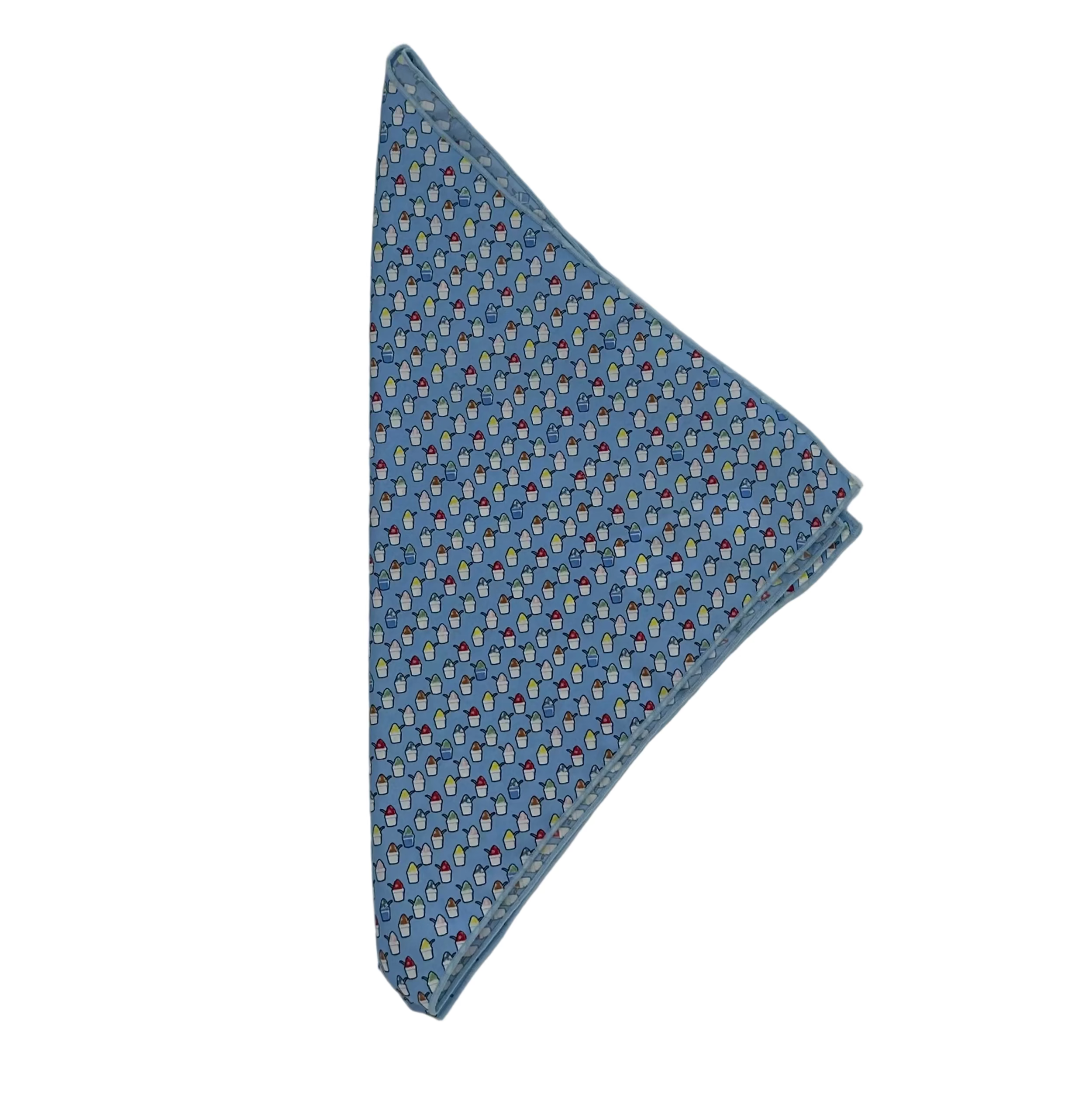 Snoball Blue Silk Bandana
