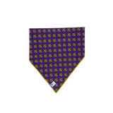 Purple and Gold Fleur de Lis Dog Bandana
