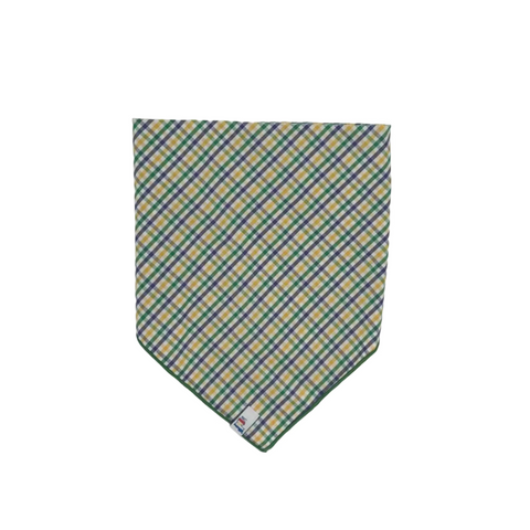 Mardi Gras Gingham Dog Bandana