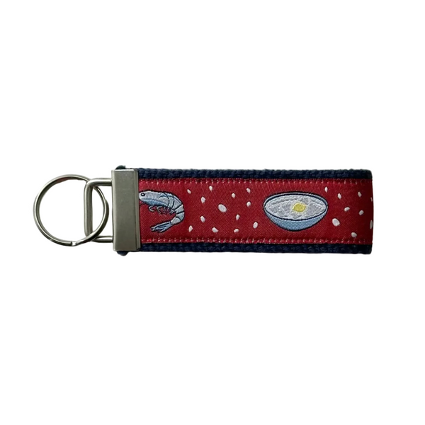 Red Shrimp and Grits Key Fob