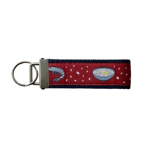 Red Shrimp and Grits Key Fob