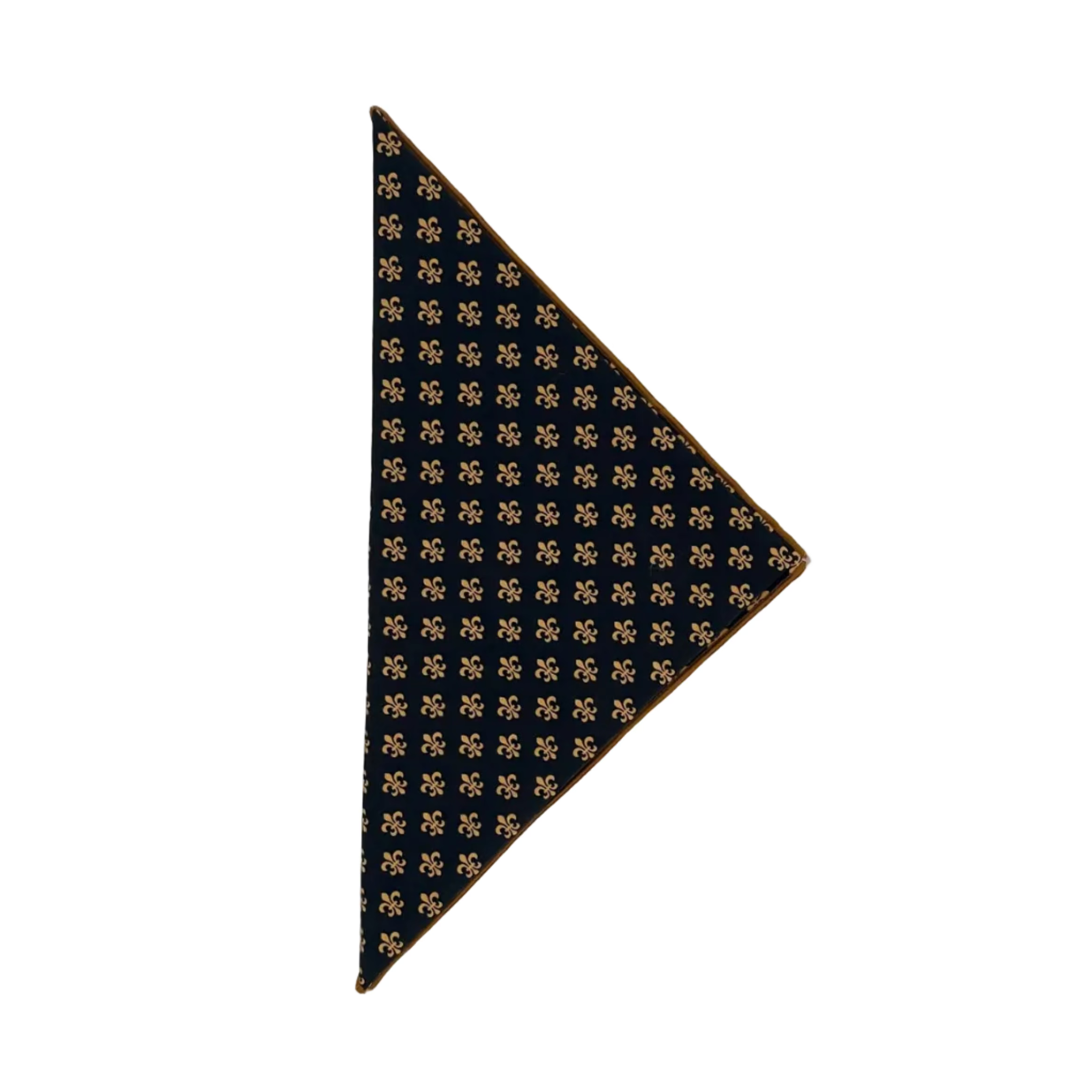 Black and Gold Fleur de Lis Cotton Bandana
