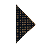 Black and Gold Fleur de Lis Cotton Bandana