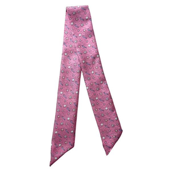 Pink Sea Critters Silk Twilly