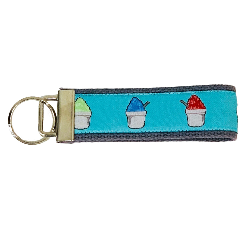 Caribbean Blue Snoball Key Fob