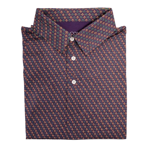 Mardi Gras Fleur de Lis Performance Polo