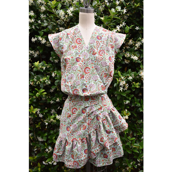 Green Floral Margeaux Dress