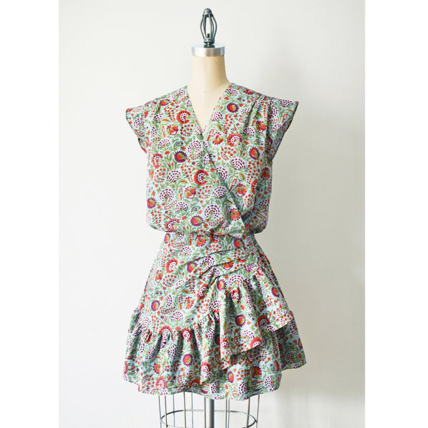 Green Floral Margeaux Dress