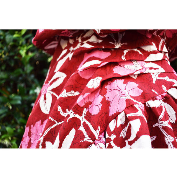 Red Floral Margeaux Dress