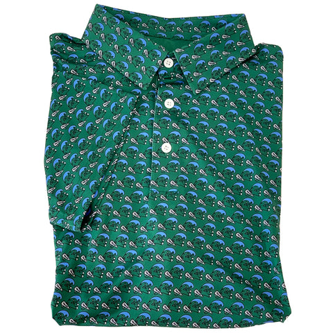 Green Tulane Green Wave Performance Polo