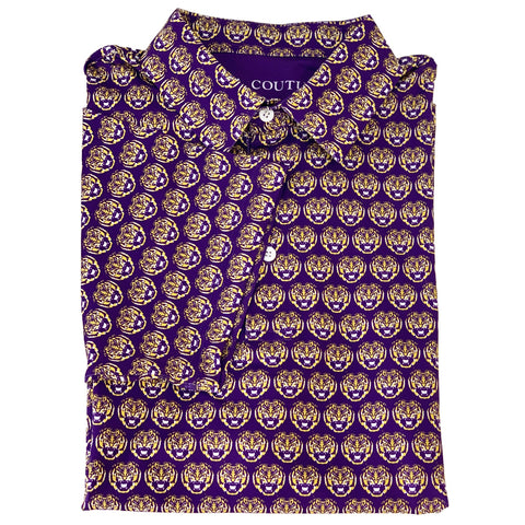 Regal Purple LSU Mike the Tiger Performance Polo